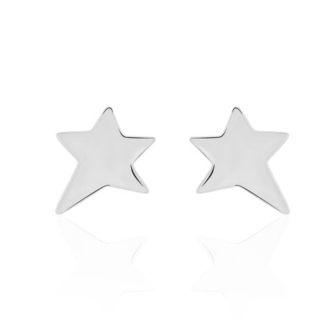 Boucles D'oreilles Puces Eloisa Argent Blanc - Puces Femme | Marc Orian
