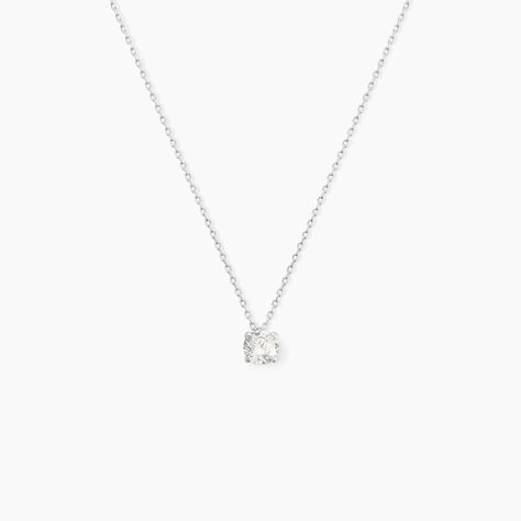 Collier Nazha Or Blanc Oxyde De Zirconium - Colliers avec pierres Femme | Marc Orian