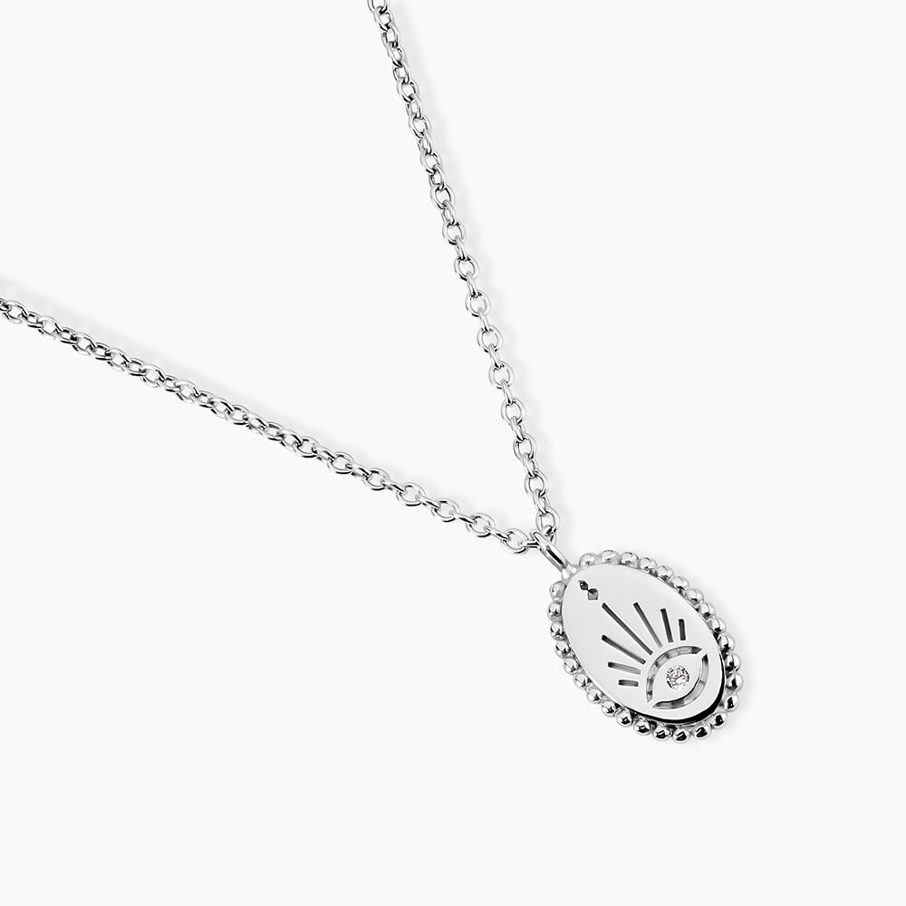 Collier Dhyana Argent Blanc Oxyde De Zirconium - Colliers avec pierres Femme | Marc Orian