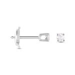 Boucles D'oreilles Puces Or Blanc Victoria Diamants - Puces Femme | Marc Orian