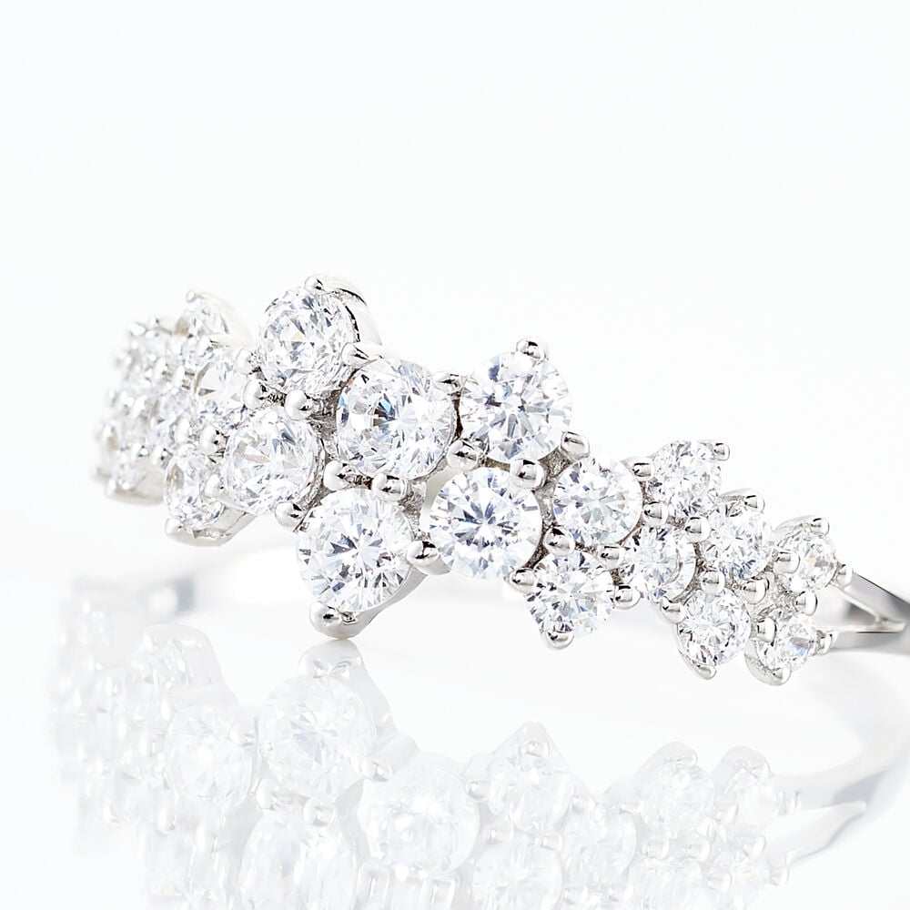 Bague Tokyo Or Blanc Oxyde De Zirconium - Bagues avec pierre Femme | Marc Orian