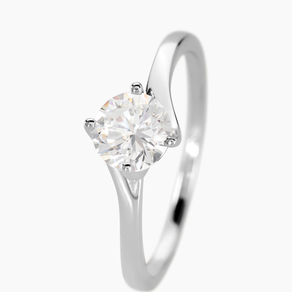 Bague Afsa Argent Blanc Oxyde De Zirconium - Bagues Solitaire Femme | Marc Orian