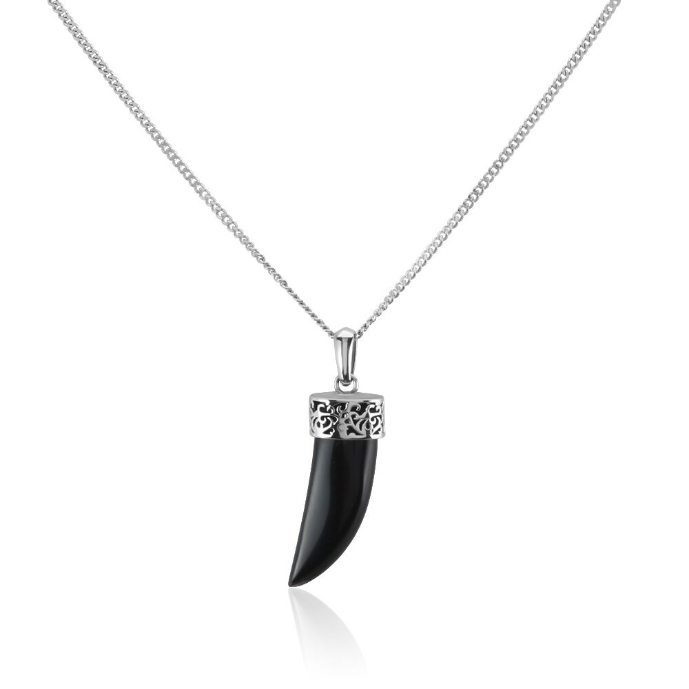 Collier Acier Blanc Ludvik Agate - Colliers avec pierres Homme | Marc Orian