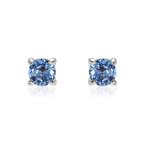 Boucles D'oreilles Puces Rio Santa Teresa Argent Blanc Oxyde - Clous d'oreilles Femme | Marc Orian