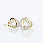 Boucles D'oreilles Puces Ablaye Or Jaune Oxyde De Zirconium - Puces Femme | Marc Orian