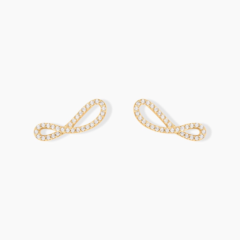 Boucles D'oreilles Puces Marlie Plaqué Or Jaune Oxyde De Zirconium - Nouveautés Femme | Marc Orian