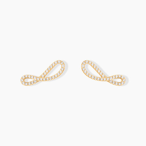 Boucles D'oreilles Puces Marlie Plaqué Or Jaune Oxyde De Zirconium - Nouveautés Femme | Marc Orian