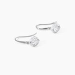 Boucles D'oreilles Pendantes Or Blanc Aedhan Oxydes - Pendantes Femme | Marc Orian