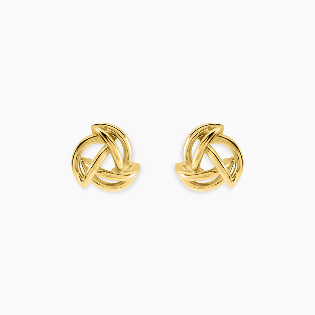 Boucles D'Oreilles Puces Gladwin Acier Jaune - Puces Femme | Marc Orian