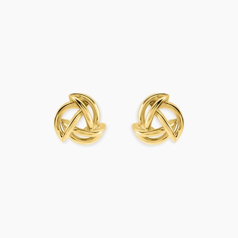 Boucles D'Oreilles Puces Gladwin Acier Jaune - Puces Femme | Marc Orian