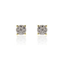 Boucles D'oreilles Puces Kate Or Jaune Diamant