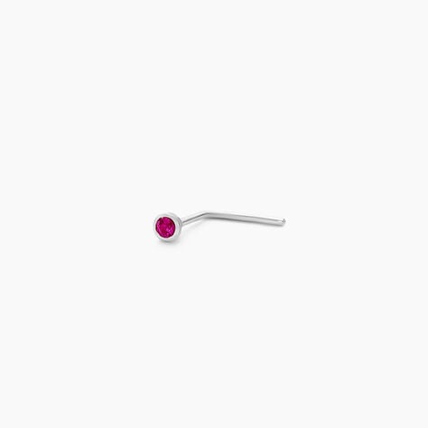 Piercing De Nez Fethi Serti Clos Or Blanc Oxyde De Zirconium - Piercing Nez Femme | Marc Orian