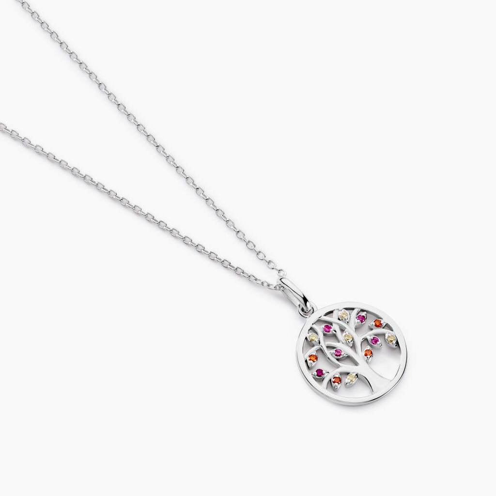 Collier Alive Argent Blanc Oxyde De Zirconium - Colliers avec pierres Femme | Marc Orian