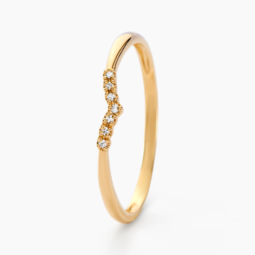 Alliance Aengus Or Jaune Diamant - Alliances avec pierres Femme | Marc Orian