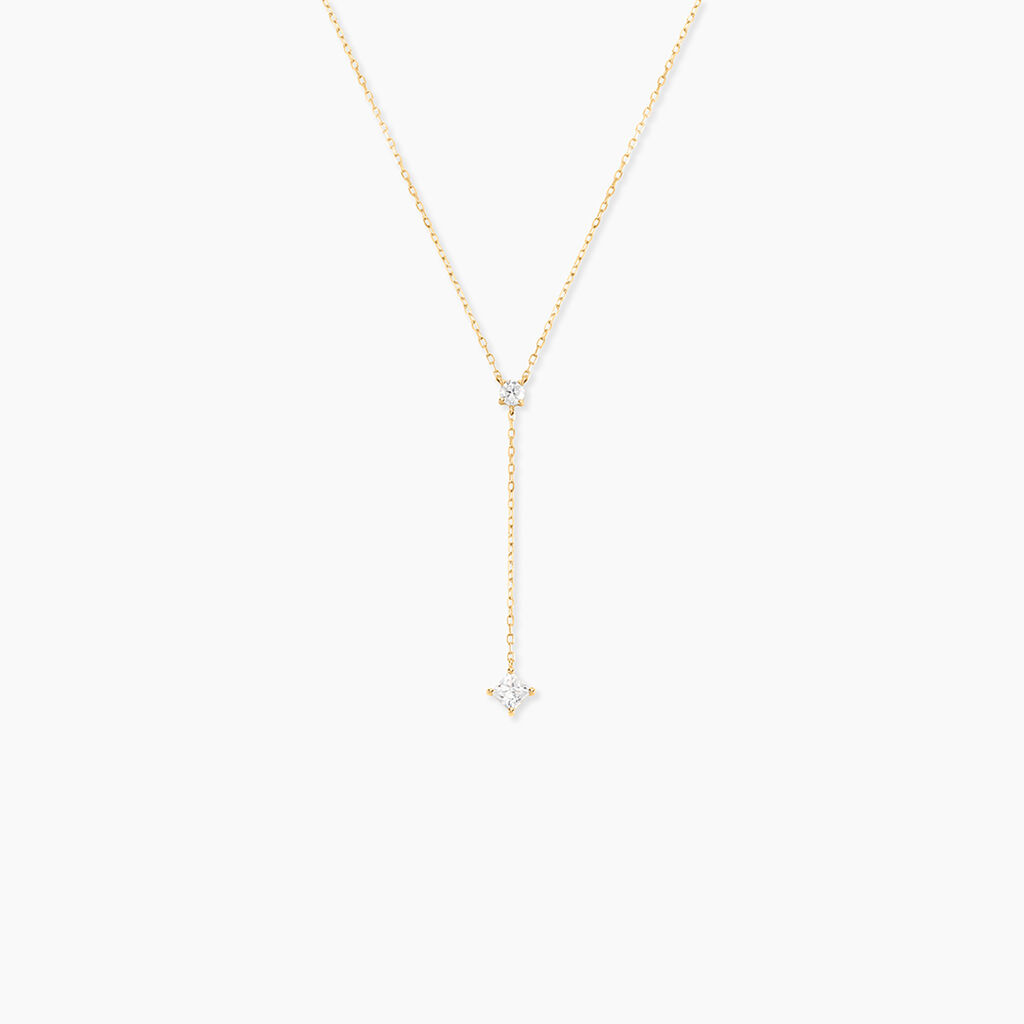 Collier Myfanwy Or Jaune Oxyde De Zirconium - Colliers avec pierres Femme | Marc Orian