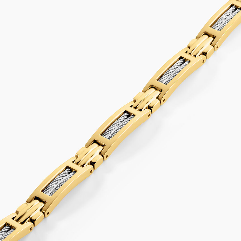 Bracelet Phebus Him Classique Acier Jaune - Bracelets cha&icirc;nes Homme | Marc Orian