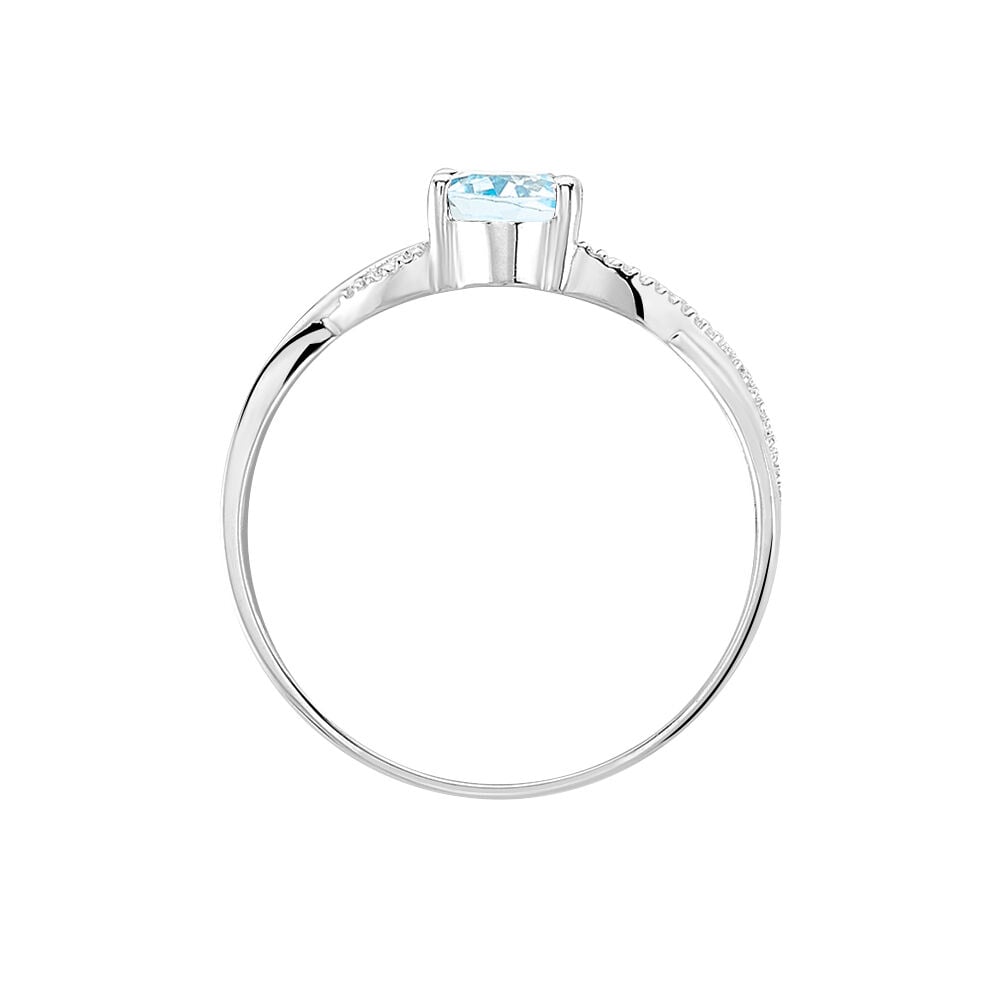 Bague Candice Or Blanc Topaze - Bagues pierres fines Femme | Marc Orian