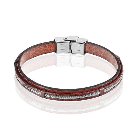 Bracelet Acier Blanc Leo - Bracelets cuir Homme | Marc Orian