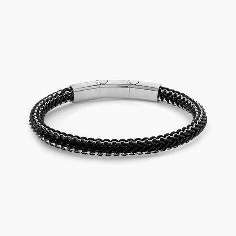 Bracelet Cuir De Vache Noir - Bracelets cuir Homme | Marc Orian