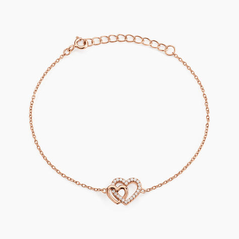 Bracelet Donatiane Argent Rose Oxyde De Zirconium - Bracelets chaînes Femme | Marc Orian