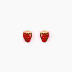 Boucles D'oreilles Puces Fraise Or Jaune - Puces Enfant | Marc Orian