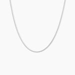 Cha&icirc;ne Imad Maille Gourmette Or Blanc - Chaines Famille | Marc Orian