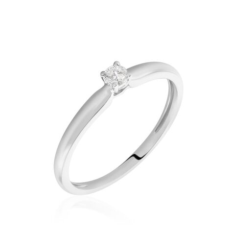 Bague Solitaire Flora Or Blanc Diamant - Solitaires Femme | Marc Orian