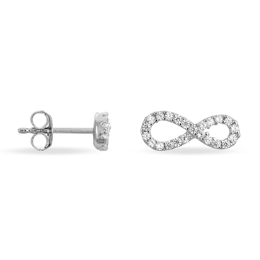Boucles D'oreilles Puces Clélia Argent Blanc Oxyde De Zirconium - Puces Femme | Marc Orian