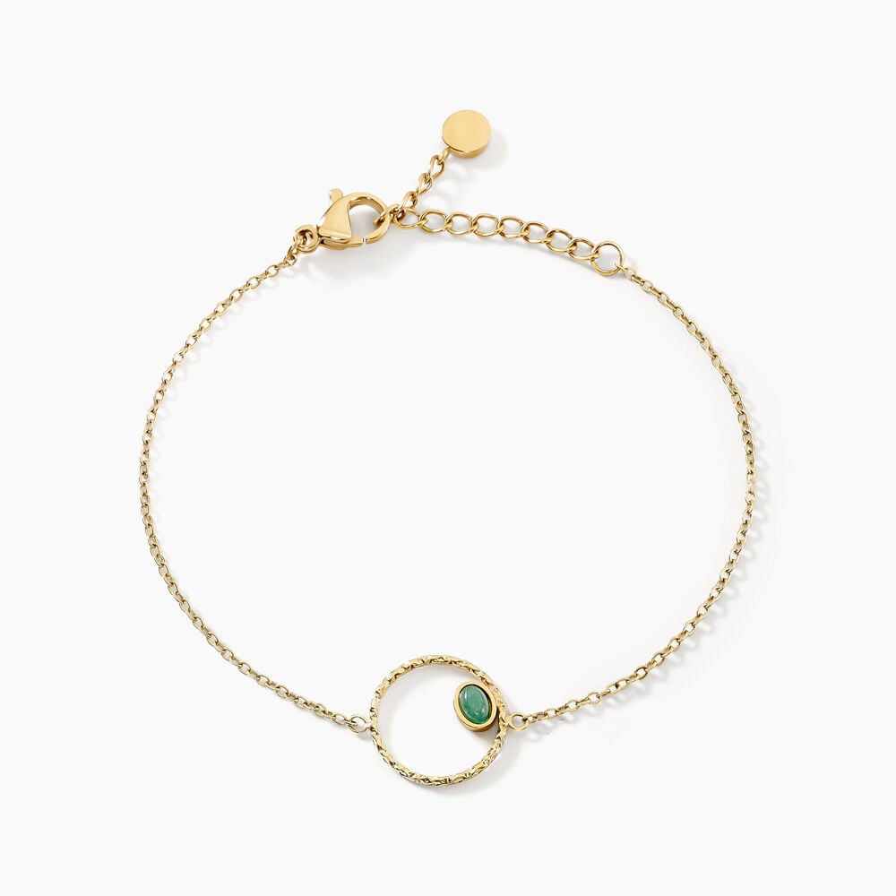 Bracelet Aurore Acier Dor&eacute; Amazonite - Bracelets cha&icirc;nes Femme | Marc Orian