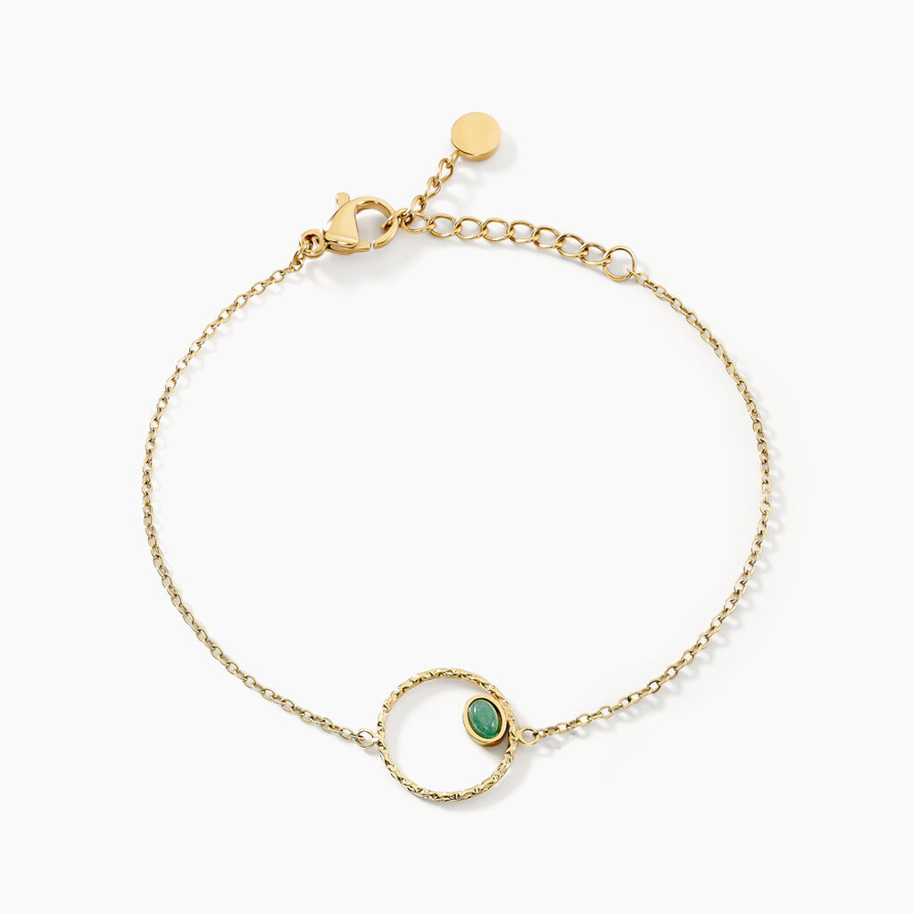 Bracelet Aurore Acier Dor&eacute; Amazonite - Bracelets cha&icirc;nes Femme | Marc Orian