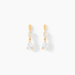 Boucles D'oreilles Pendantes Goutte Or Jaune Oxyde De Zirconium - Pendantes Femme | Marc Orian