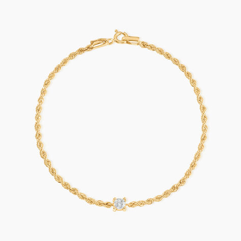 Bracelet Jerry Or Jaune Oxyde De Zirconium - Bracelets cha&icirc;nes Femme | Marc Orian