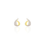 Boucles D'oreilles Puces Boucle D'or Or Jaune Oxyde De Zirconium - Puces Femme | Marc Orian