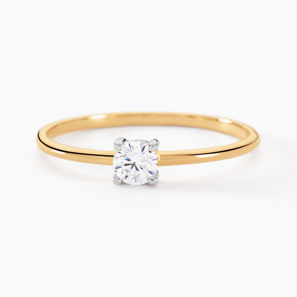 Solitaire Or Jaune Philys Oxyde De Zirconium - Solitaires Femme | Marc Orian