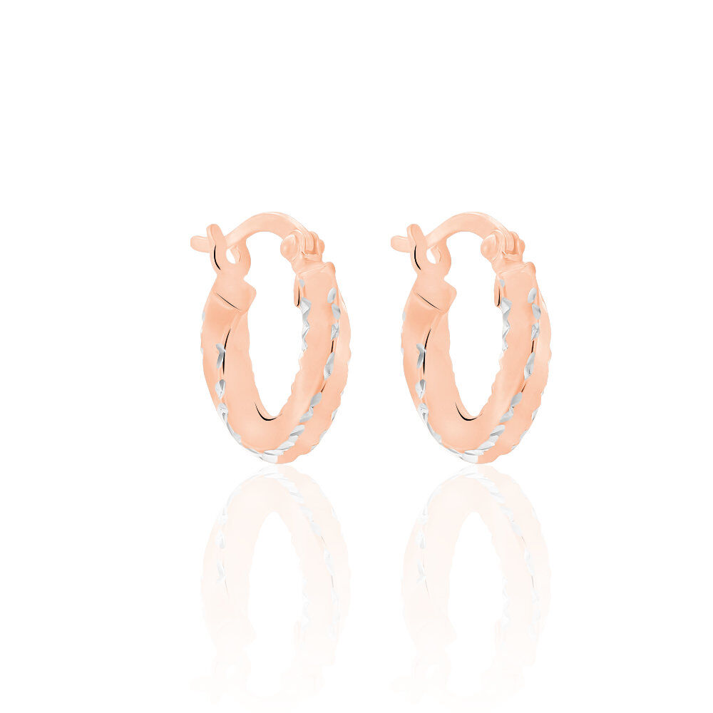 Creoles Argent Rose Diane - Créoles Femme | Marc Orian