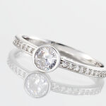 Bague Solitaire Mathylda Argent Blanc Oxyde De Zirconium - Bijoux fantaisie Femme | Marc Orian