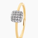 Bague Malamis Argent Dor&eacute; A L'Or 750/1000 Oxyde De Zirconium - Bagues avec pierre Femme | Marc Orian