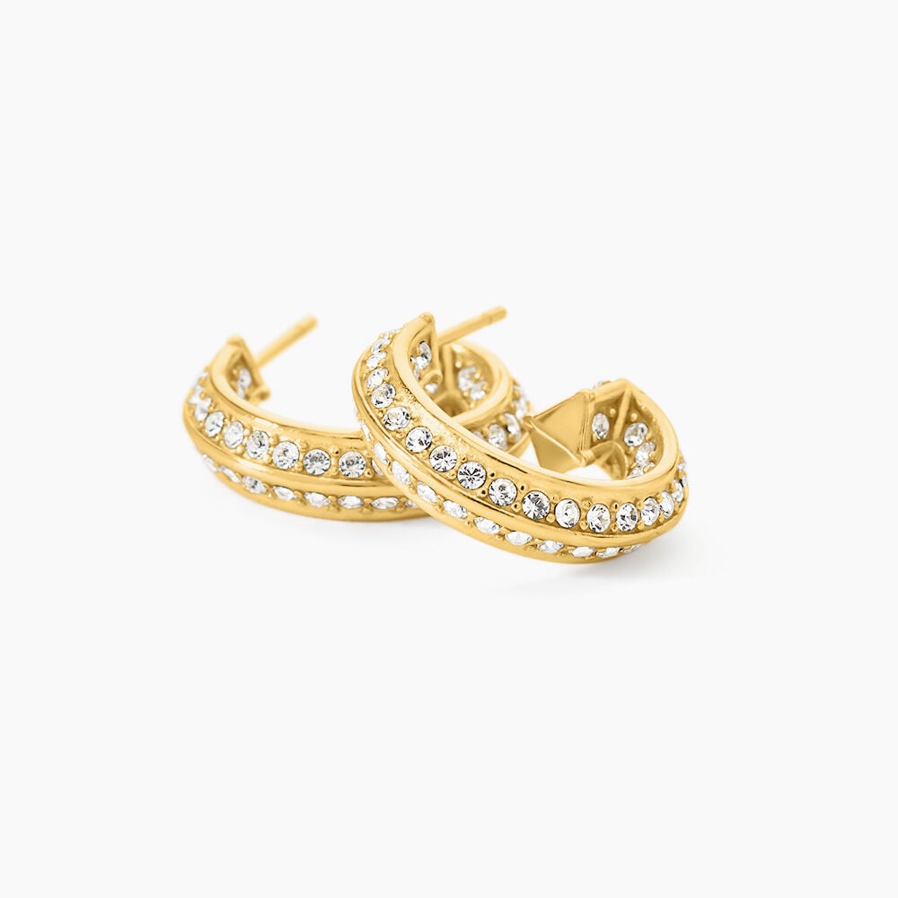 Cr&eacute;oles Guess G Crystal Acier Jaune Oxyde De Zirconium - Cr&eacute;oles Femme | Marc Orian