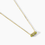 Collier Poem Argent Jaune P&eacute;ridot - Colliers avec pierres Femme | Marc Orian
