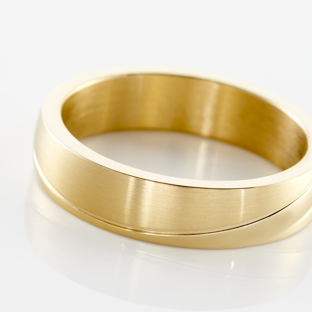 Bague Phebus Him Acier Dore -  Homme | Marc Orian