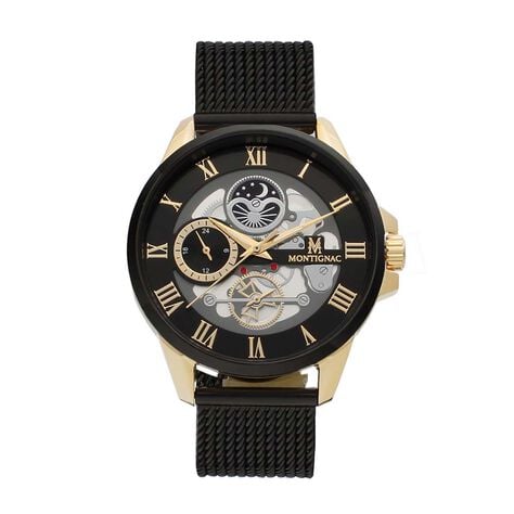 Montre Montignac Round Noir - Montres &eacute;tanches Homme | Marc Orian