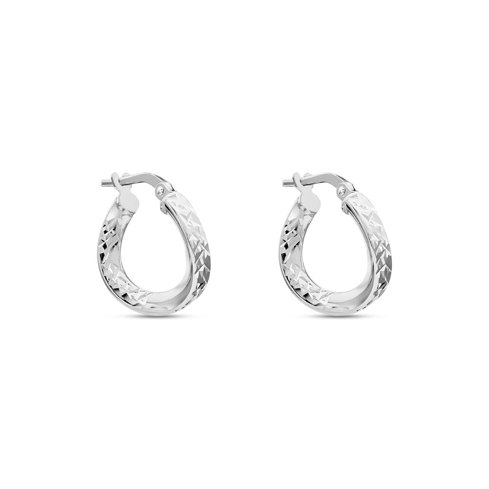 Créoles Moheli Argent Blanc - Créoles Femme | Marc Orian