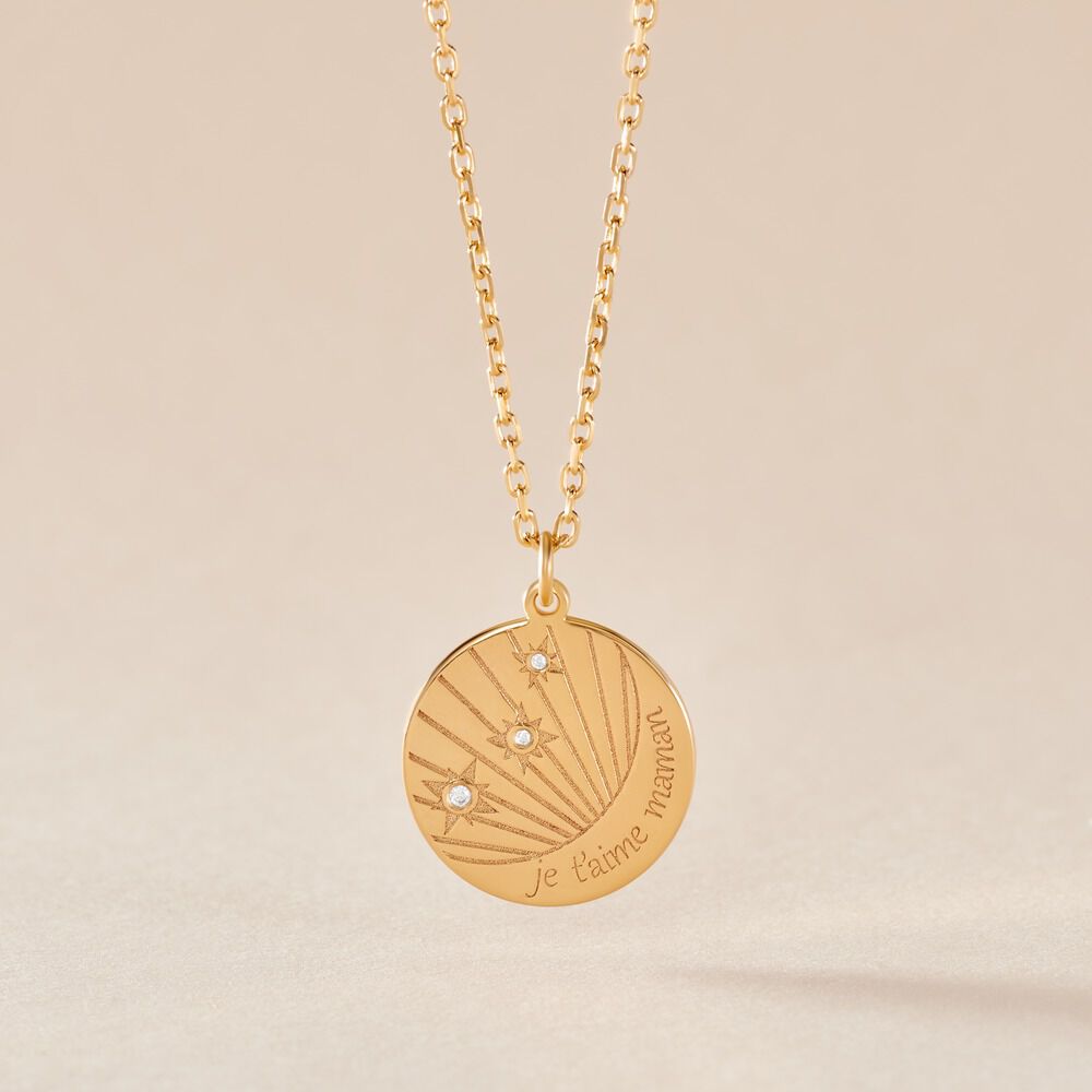 Collier Amai Plaqu&eacute; Or Jaune Oxyde De Zirconium - Colliers avec pierres Femme | Marc Orian