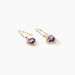 Boucles D'oreilles Pendantes Rosaline Or Jaune Amethyste Et Oxyde - Pendantes Femme | Marc Orian