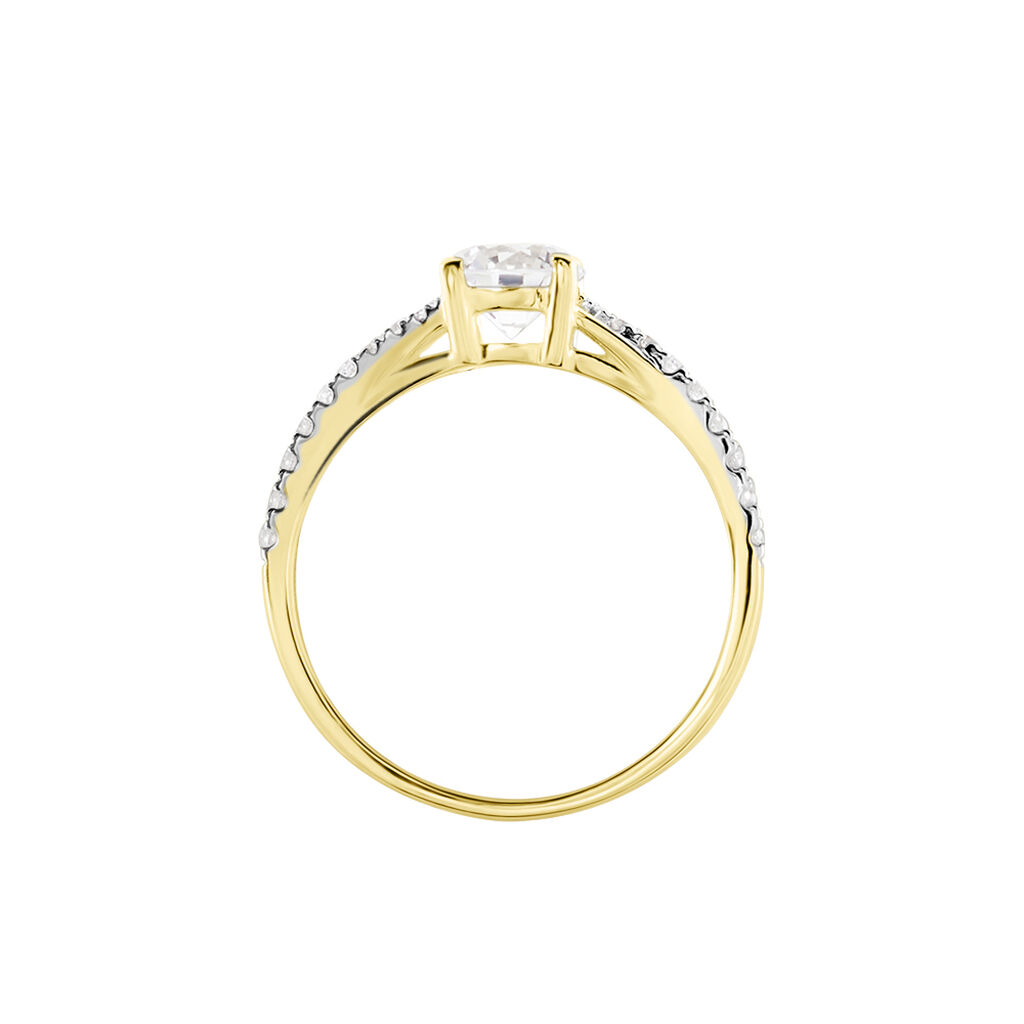 Bague Evita Or Jaune Oxyde De Zirconium - Bagues Solitaire Femme | Marc Orian