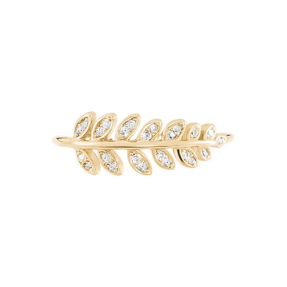 Bague Luz Plaque Or Jaune Oxyde De Zirconium - Bagues avec pierre Femme | Marc Orian