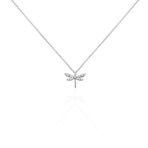 Collier Indiana Argent Blanc Oxyde De Zirconium - Colliers avec pierres Femme | Marc Orian