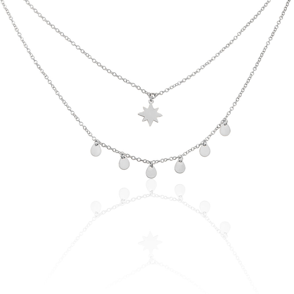 Collier Delfine Argent Blanc - Colliers multirangs Femme | Marc Orian