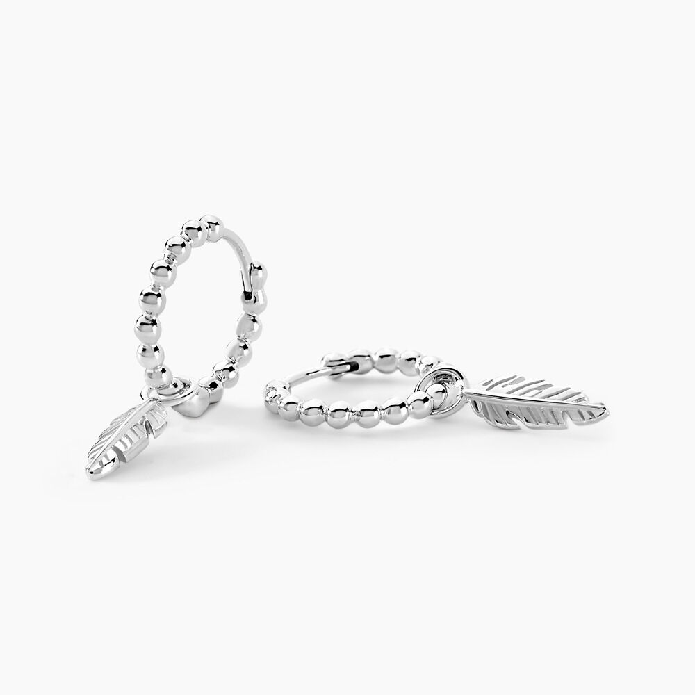 Cr&eacute;oles Callie Argent Blanc - Cr&eacute;oles Femme | Marc Orian