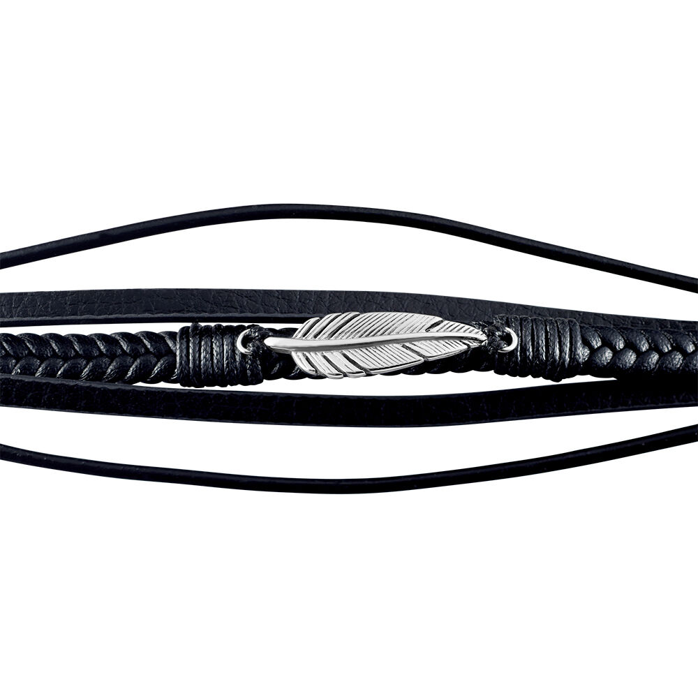 Bracelet Multirangs Acier Vieillit Georgio - Bracelets cuir Homme | Marc Orian